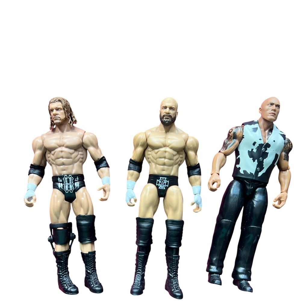 WWE Wrestling Action Figures‎ Lot Triple H The Rock Main Event SummerSlam Elite